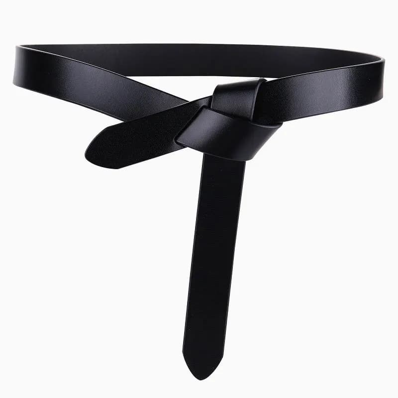 Zency-Ceinture en cuir fendu pour femme, ceinture de fourmi, ceinture fine pour femme, boucle à épingle, mode classique, EATIONS, loisirs