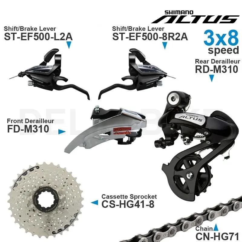 WinterMANO-Groupe ALTUS ACERA avec manettes de vitesse EF500, dérailleur avant et arrière, pignon de cassette, 3x8 vitesses, M310, M360, HG200, HG41, JOR