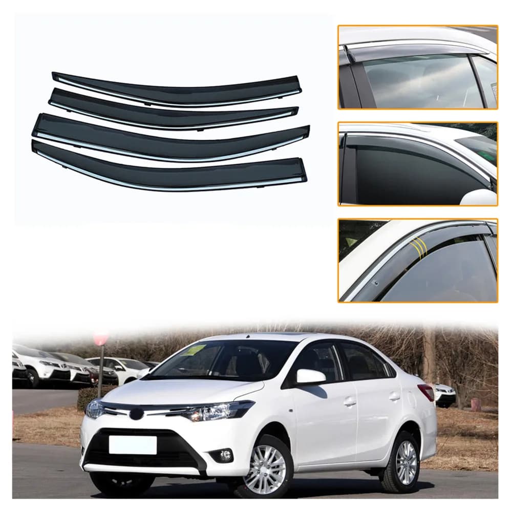 Pare-soleil de voiture pour Toyota Hilux, 2017, 2018, déflecteurs de vent de fenêtre, pare-pluie, accessoires de style de voiture