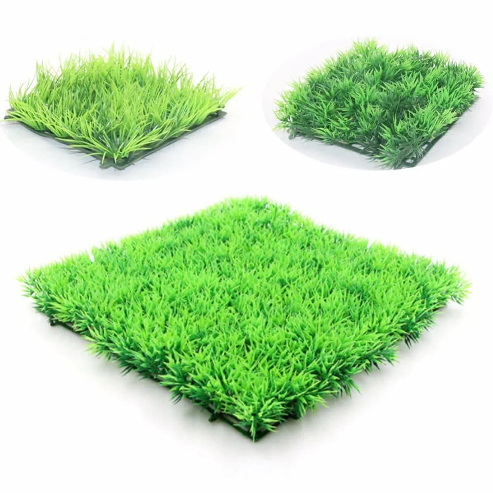 Plante d'herbe verte en plastique ABS artificiel, pelouse d'aquarium aquatique, décor d'aquarium écologique, fournitures d'aquarium