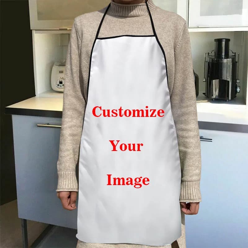 Tablier de cuisine avec Logo personnalisé, 1 pièce, dessin animé, pour dîner, fête, accessoires de cuisson pour hommes et femmes, tissu imperméable à l'huile