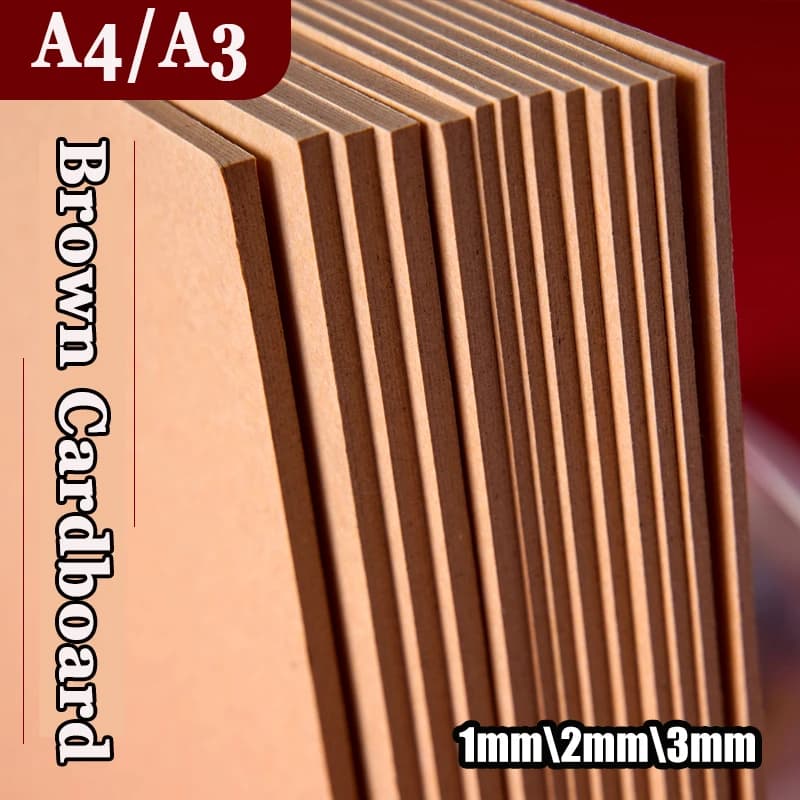 Papier Kraft épais brun A4 A3, pour bricolage, fabrication artisanale, carton épais 1 2 3MM, panneau de support en aggloméré