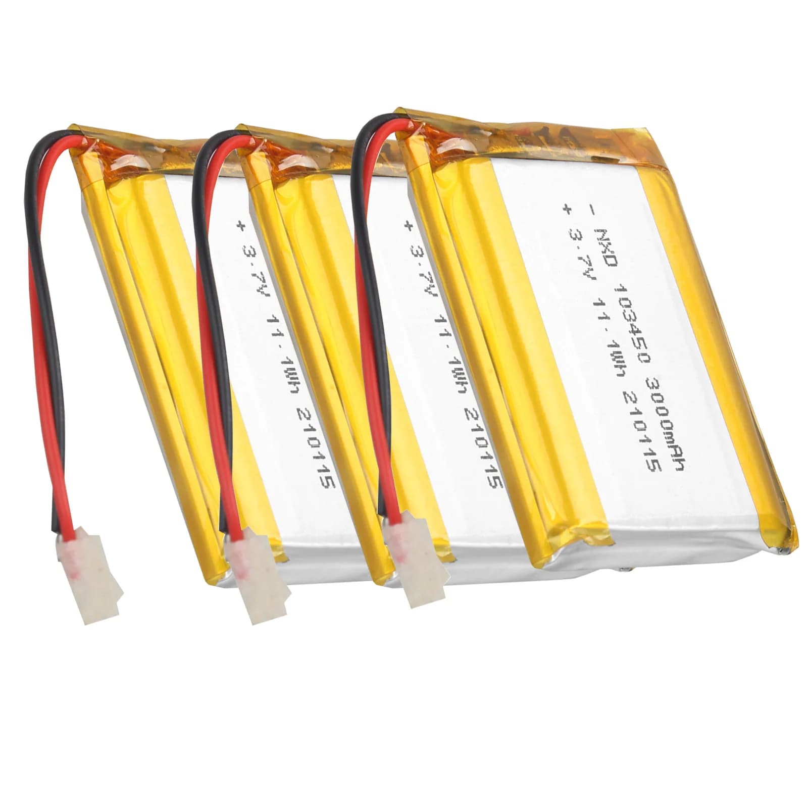 Batterie Rechargeable au Lithium polymère Lipo 103450, 3000mAh, pour navigateur GPS, MP5, haut-parleur Bluetooth, casque, caméra, E-Book