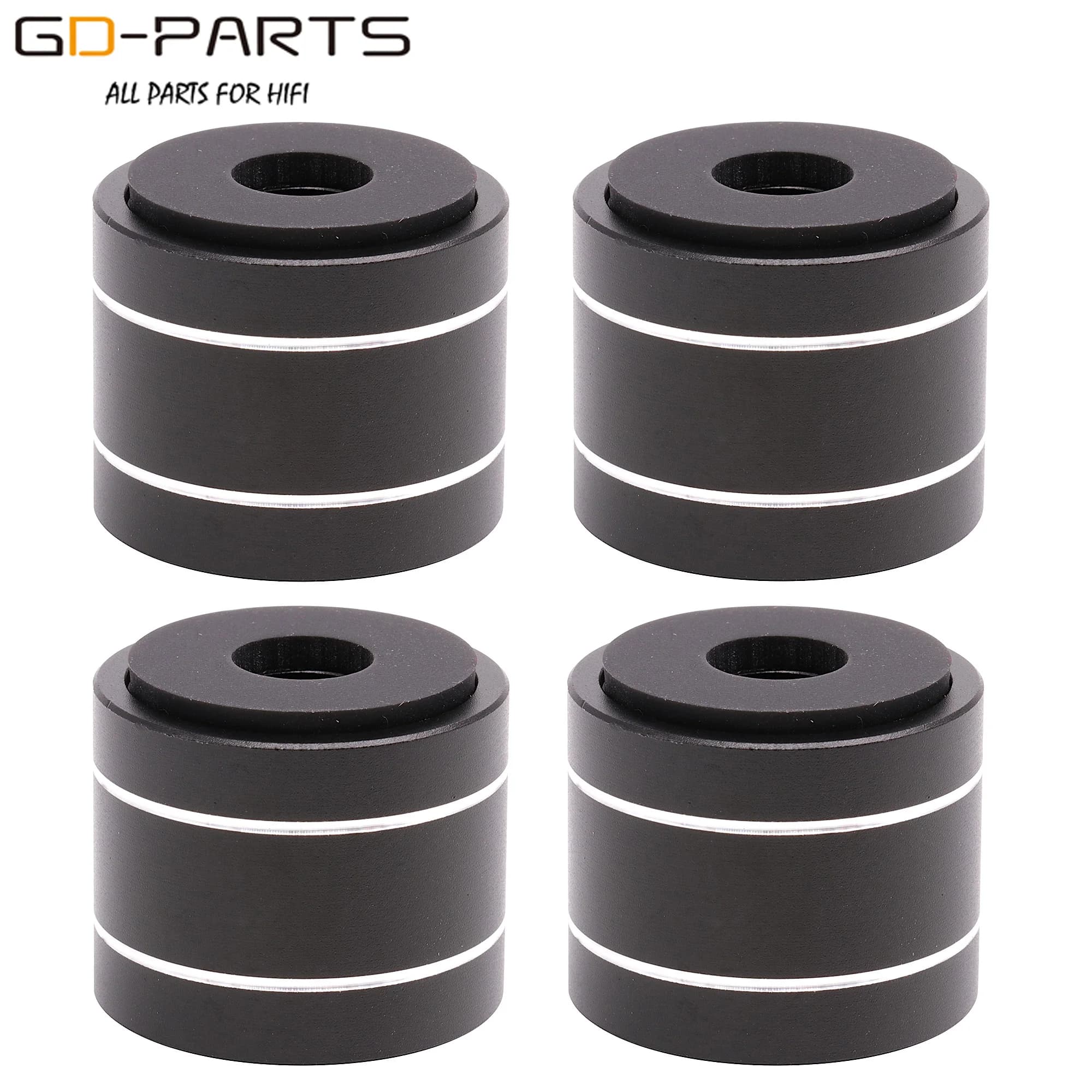 Pieds d'isolation en aluminium massif usiné 30x25mm, cônes de support, amortisseur pour Audio Hifi DAC, platine Radio CD AMP, armoire de haut-parleur