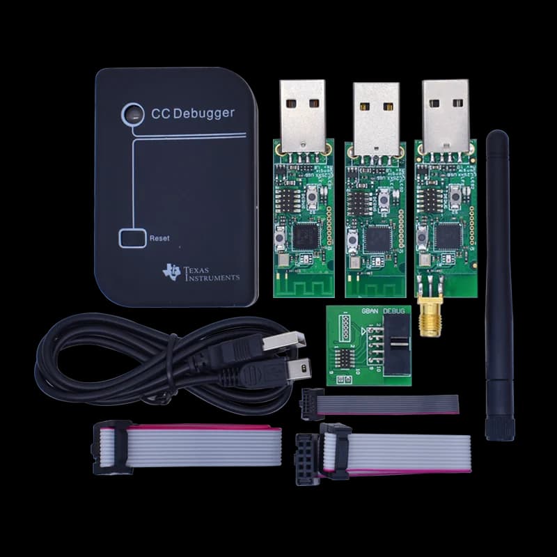 ÉLiban ateur Zigbee CC2531, débogueur CC, programmeur USB CC2540 CC2531, renifleur avec antenne, connecteur technique Bluetooth, câble d'arène