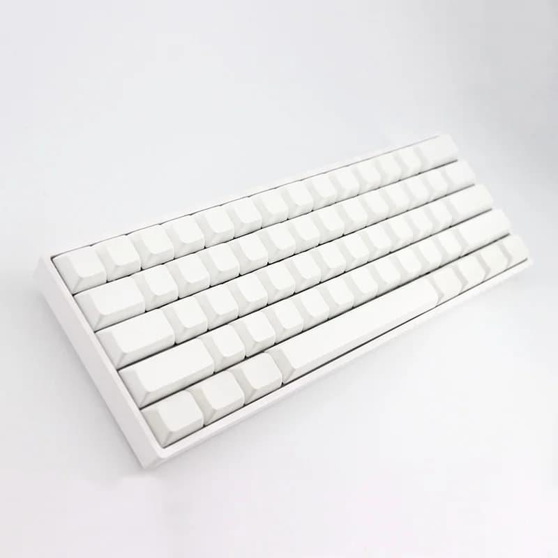 Capuchons de touches vierges pour clavier mécanique XDA, profil R1 personnalisé, blanc brouillard PBT, 154 prédire