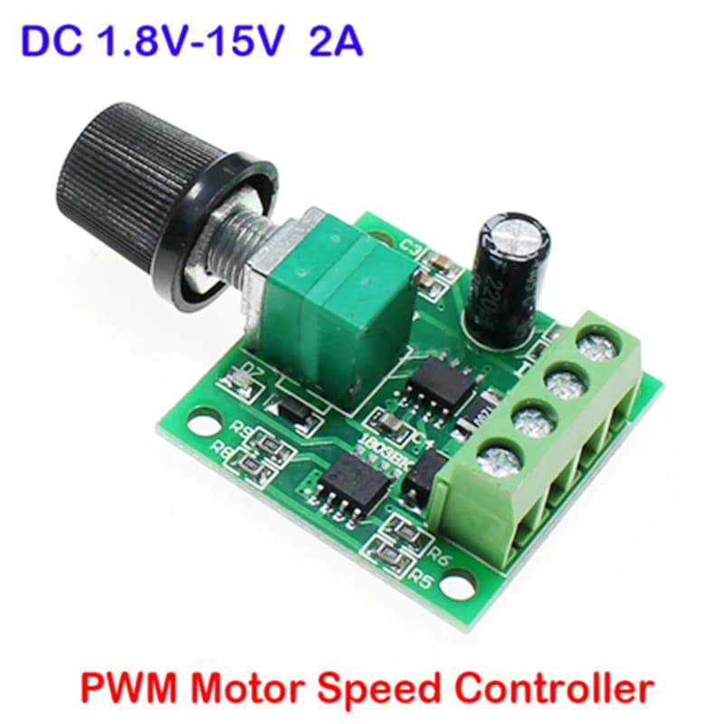 2A DC 1.8V-15V 3V 5V 6V 9V 12V Micro PWM moteur pompe régulateur de vitesse interrupteur LED variateur basse tension régulateur de contrôle marche/arrêt