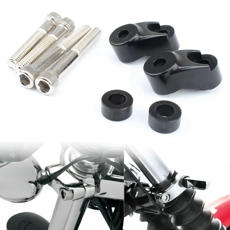 Kit de relocalisation de clignotant de moto, Tubes chromés 39mm /49mm, support de montage d'indicateur avant pour Harley Dyna FXR Sportster
