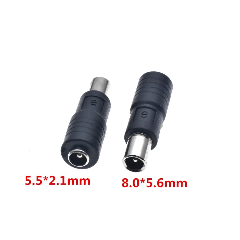 Adaptateur d'alimentation cc 8.0*1.6/8.0x1.6mm mâle à 5.5x2.1mm femelle prise cc pour ordinateur portable Xiaomi pour Balance Scooter charge prise Jack cc