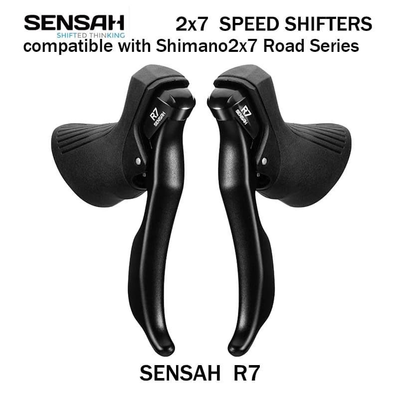 Dérailleur de vélo de route compatible pour TOURNEY st-a070 STI Manettes de vélo de route GENSAH 2x7 Vitesse Levier de frein 2x7