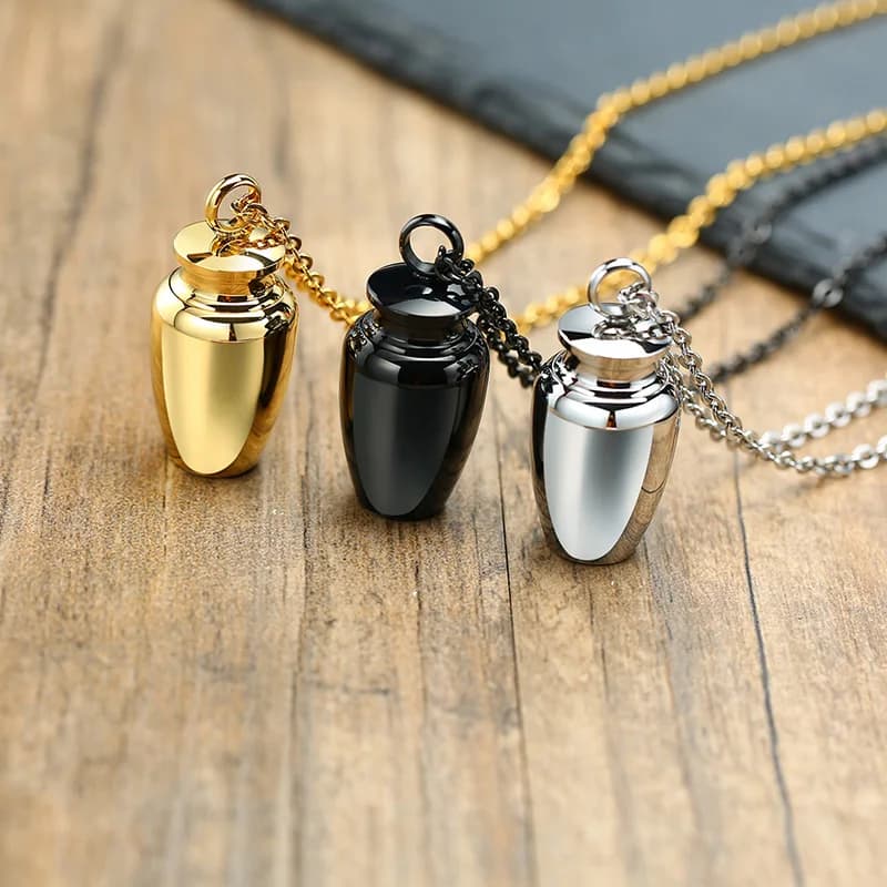 Pendentif de collier d'urne pour bijoux de crémation de cendres