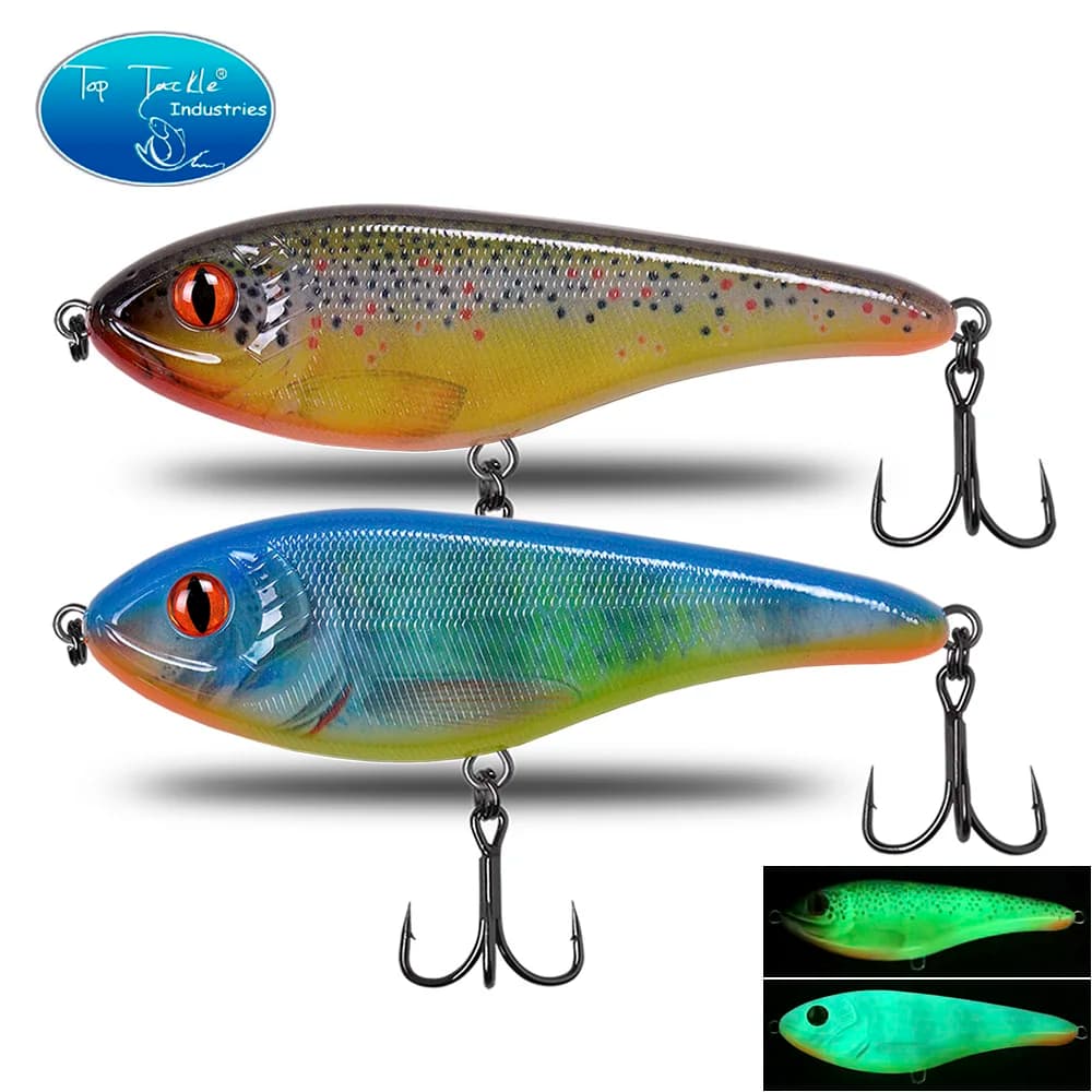 Leurre coulant à enfoncement lent, appât Élidéal pour la pêche au maskinongé ou au brochet, 150mm, 76g/170mm, 135g