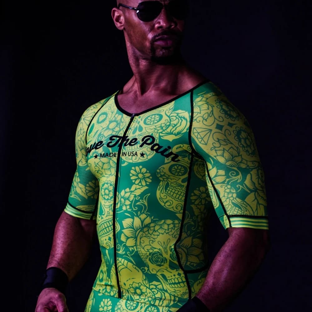 TriDuvet-Combinaison de Cyclisme Verte à Manches Courtes pour Homme, Vêtement de Vélo, Pro Team Love The oto