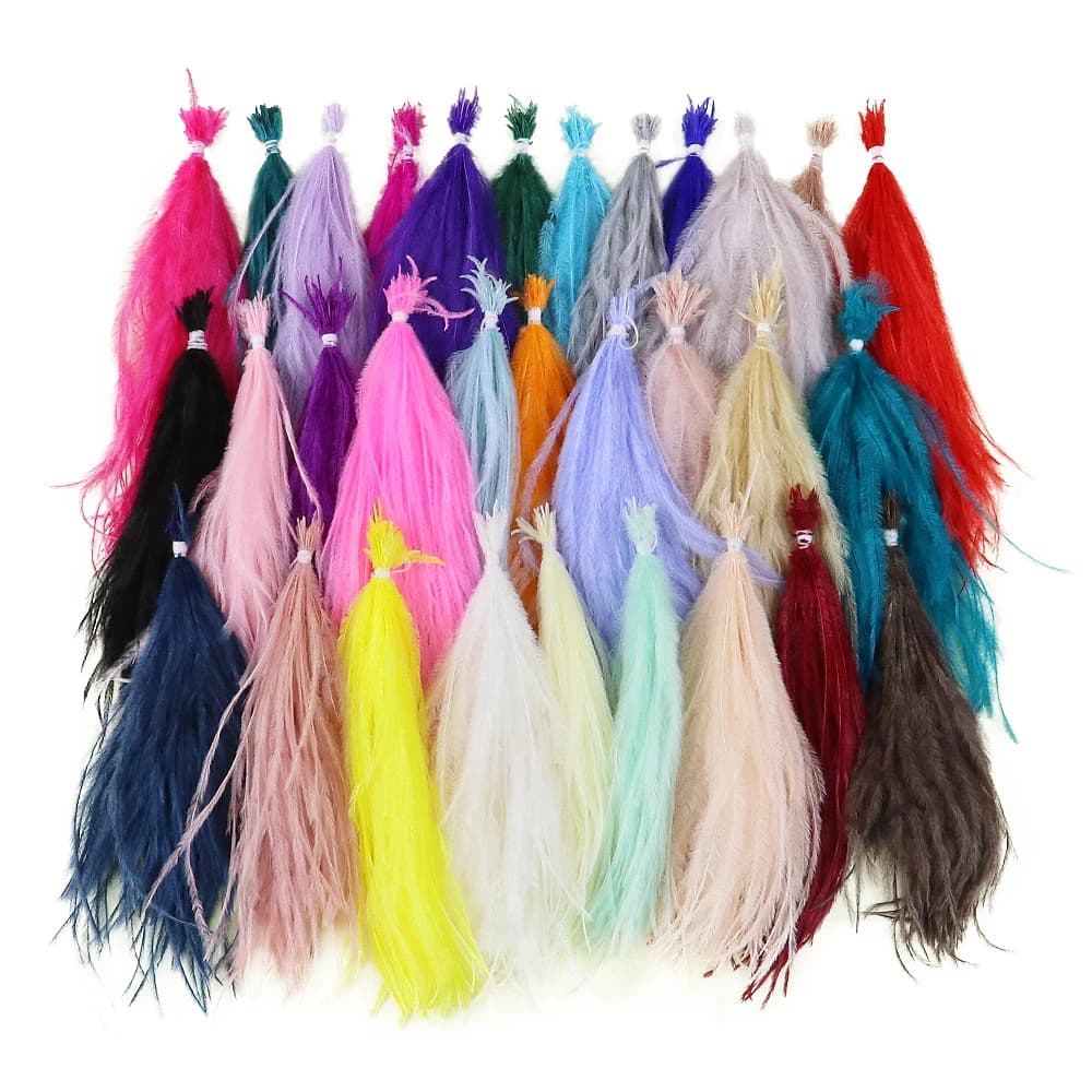 Boucles d'oreilles en plumes d'autruche teintes, 100 pièces/lot, Plume de décoration 10-15-18cm, plume d'autruche naturelle pour l'artisanat, accessoire de fabrication de bijoux
