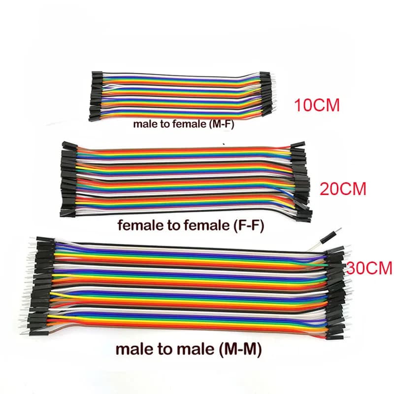 10/20/30cm mâle à mâle femelle à femelle 40Pin fil de raccordement ligne de connexion platine de prototypage câble de raccordement pour Kit de bricolage