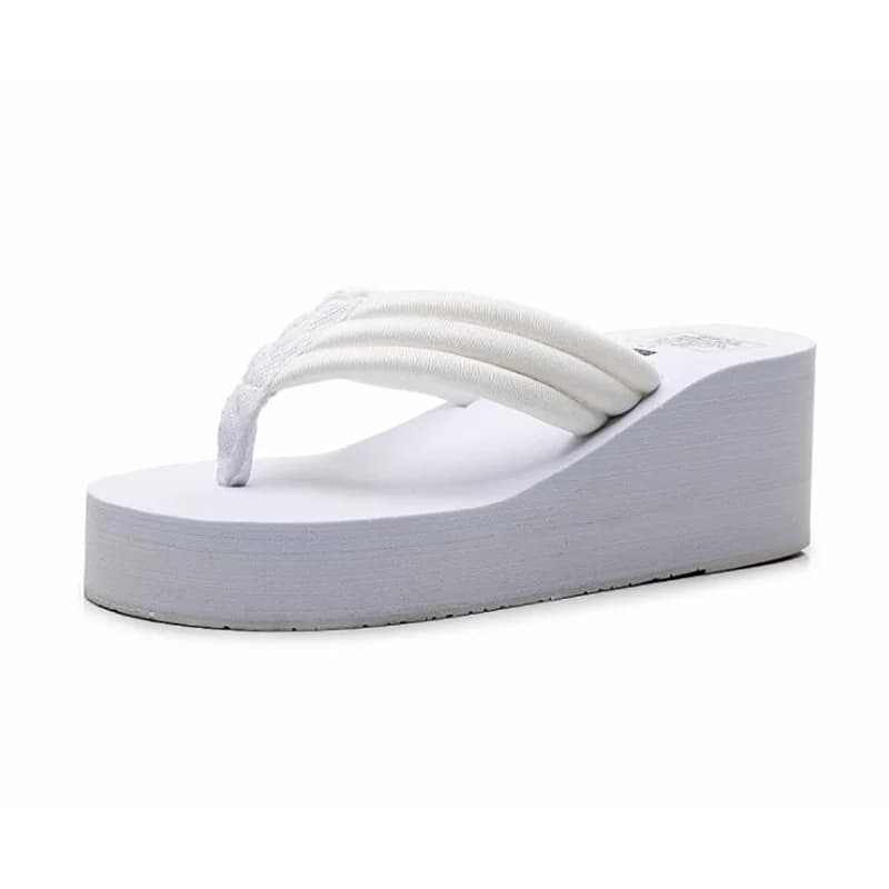 Sandales d'été pour femmes, tongs à sangle en T, pantoufles de plage, talons compensés élastiques, chaussures de gladiateur, nouvelle collection 2026