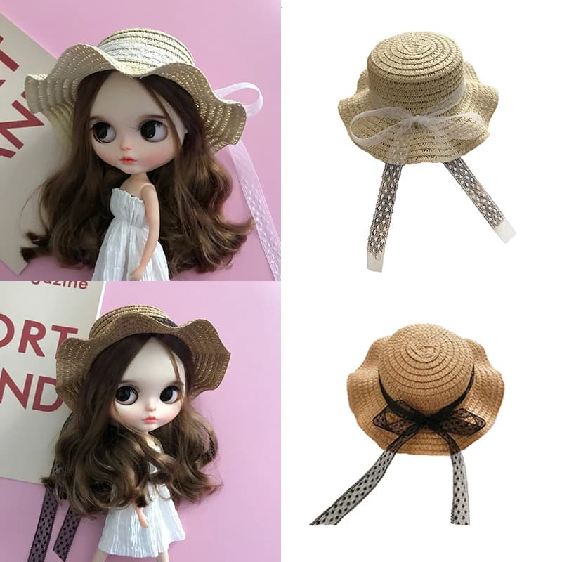 DLBell-Chapeau de paille fait main pour poupée Blyth, accessoires de pullip Licca, Azone 1/6, nouveau style