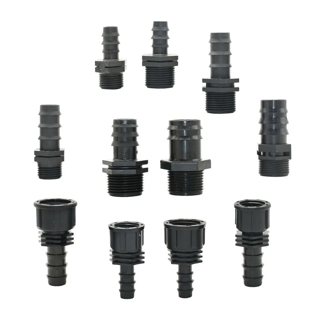 Connecteurs de tuyau d'eau, filetage 1/2 3/4 1 pouce à 16mm 20mm 25mm 32mm, 1/2 3/4 1 ", Tube Pe, 4 pièces