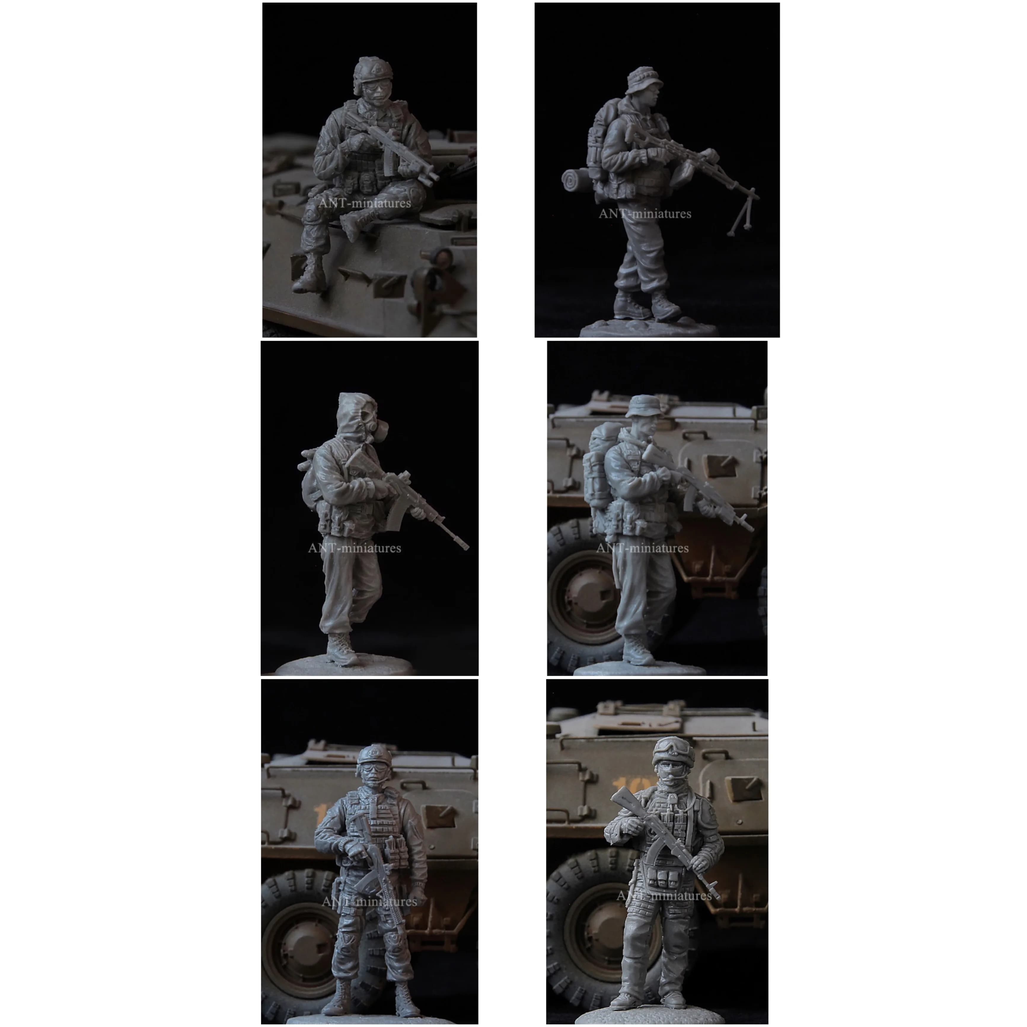 Figurine modèle en résine 1/35 GK, 6 figurines, kit non assemblé et non peint