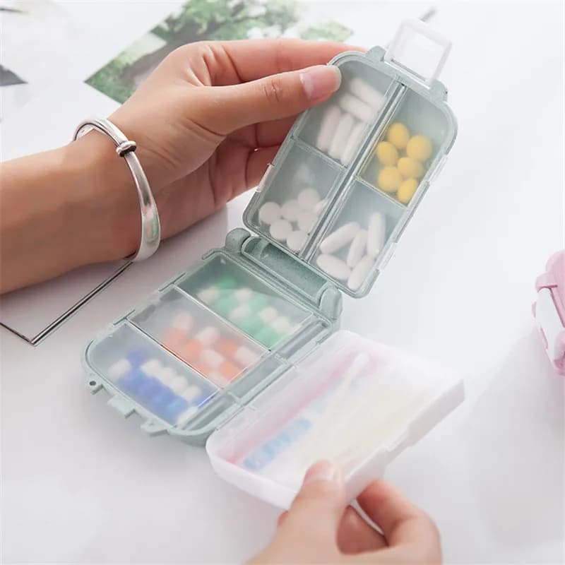 Boîte à pilules hebdomadaire à 8 grilles, organisateur de médicaments, boîte de rangement de comprimés, étui à pilules de voyage, distributeur de médicaments, conteneur Portable de soins de santé