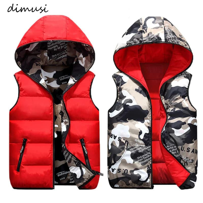 DITING I-Gilet à Capuche pour Homme, Veste Doublée en Coton, Vêtement Chaud