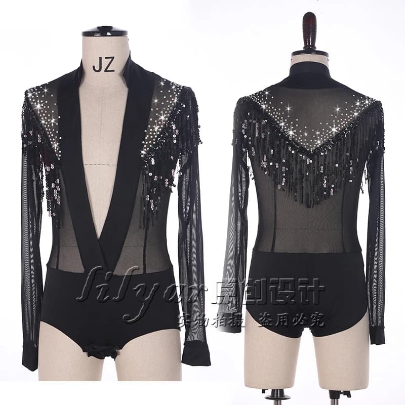Haut de danse latine pour hommes, vêtements de performance de compétition pour adultes et enfants, vêtements de pratique professionnelle, vêtements de salsa carrés, nouveau