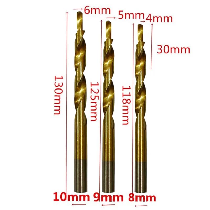 Foret hélicoïdal étagé HSS pour le travail du calcul, foret de poche manuel Kreg, 4mm, 8/5mm, 9/6mm, 10mm