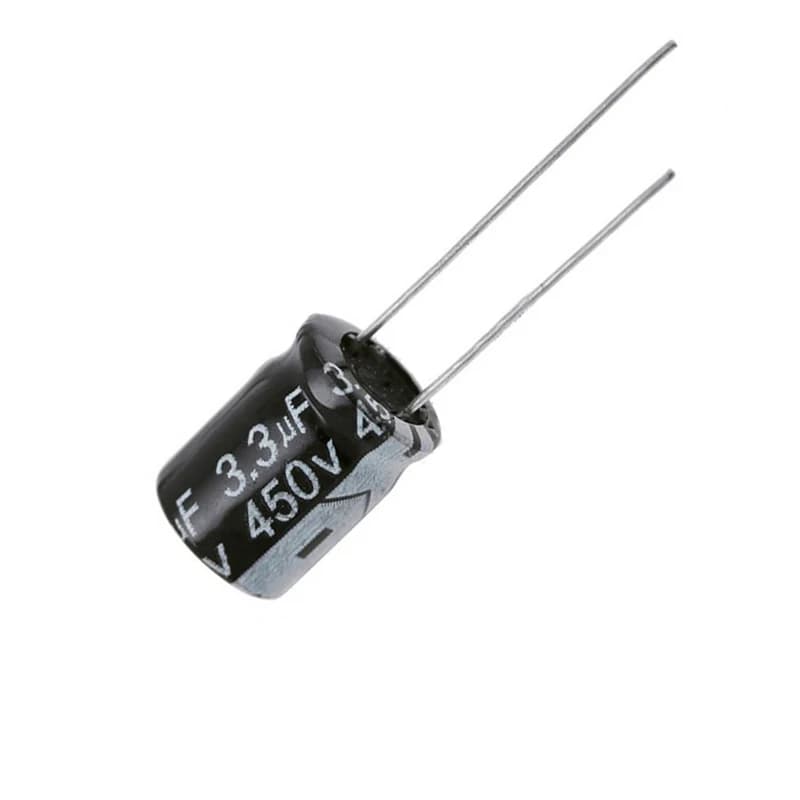 Condensateur électrolytique en aluminium 450V 3.3μF 10x10mm 450V3.3μF 3.3μF450V 450V3.3mF 3.3μF450V 450Volt 450wV 450VDC 3.3μF 450V 3.3μF