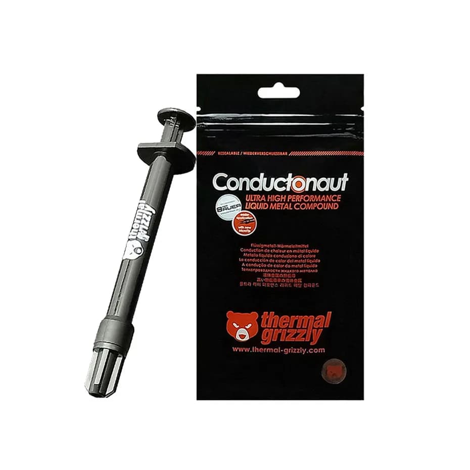 Grizzly thermique Conductonaut 1g/5g 73W/MK refroidisseur d'ordinateur processeur AMD Intel graisse thermique liquide pour métaux