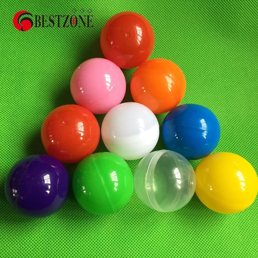 50 capsules de distributeur de jouets vides de 1,58 pouce (40 mm) pour distributeur d'œufs surprise, coques de balles de tirage au sort pour enfants