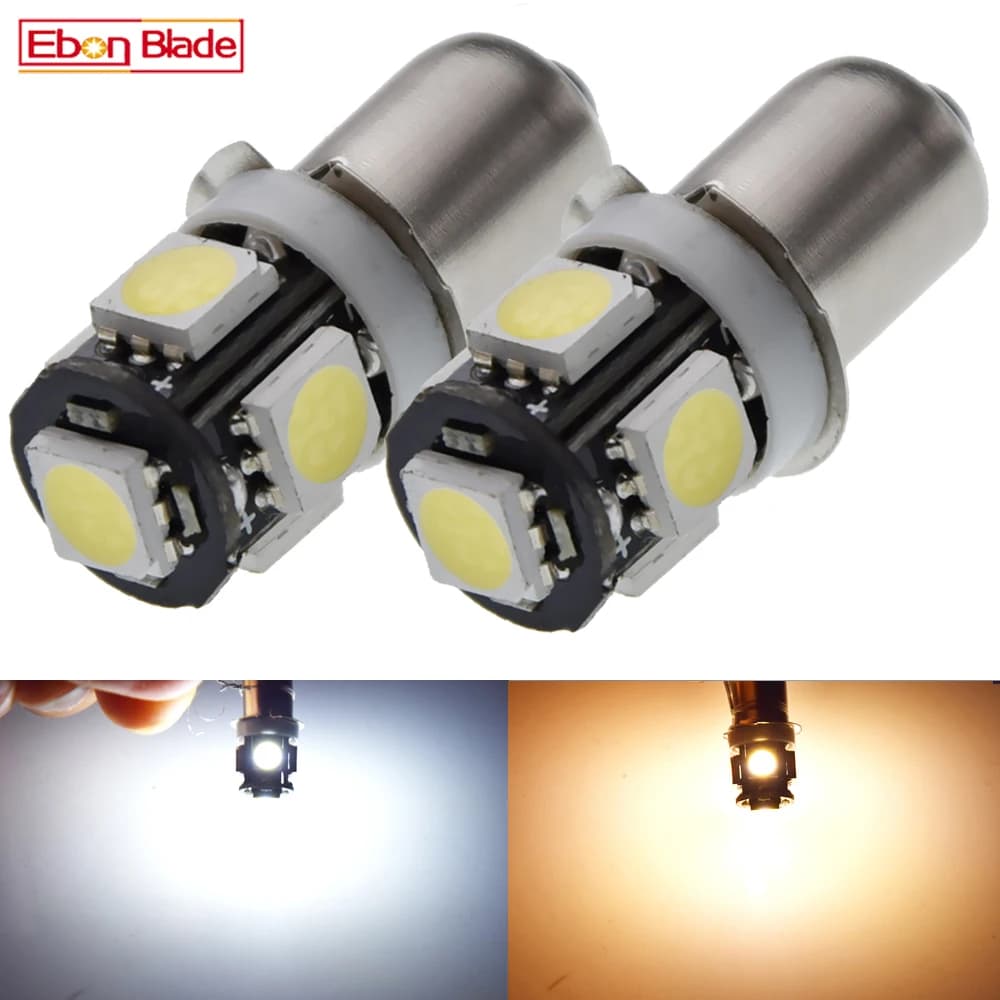 Ampoule de mise à niveau LED blanc chaud/blanc P13.5S PR2 PR3, lumière 5050 5SMD pour lampes de poche 3V 4.5V 6V 12V 18V, lampes torche de remplacement, 2 pièces