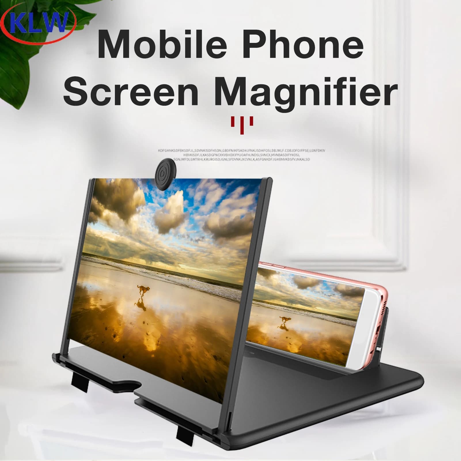 Loupe d'écran de téléphone portable L16 16 pouces, agrandisseur 3D, amplificateur, support universel pliable pour téléphone de bureau