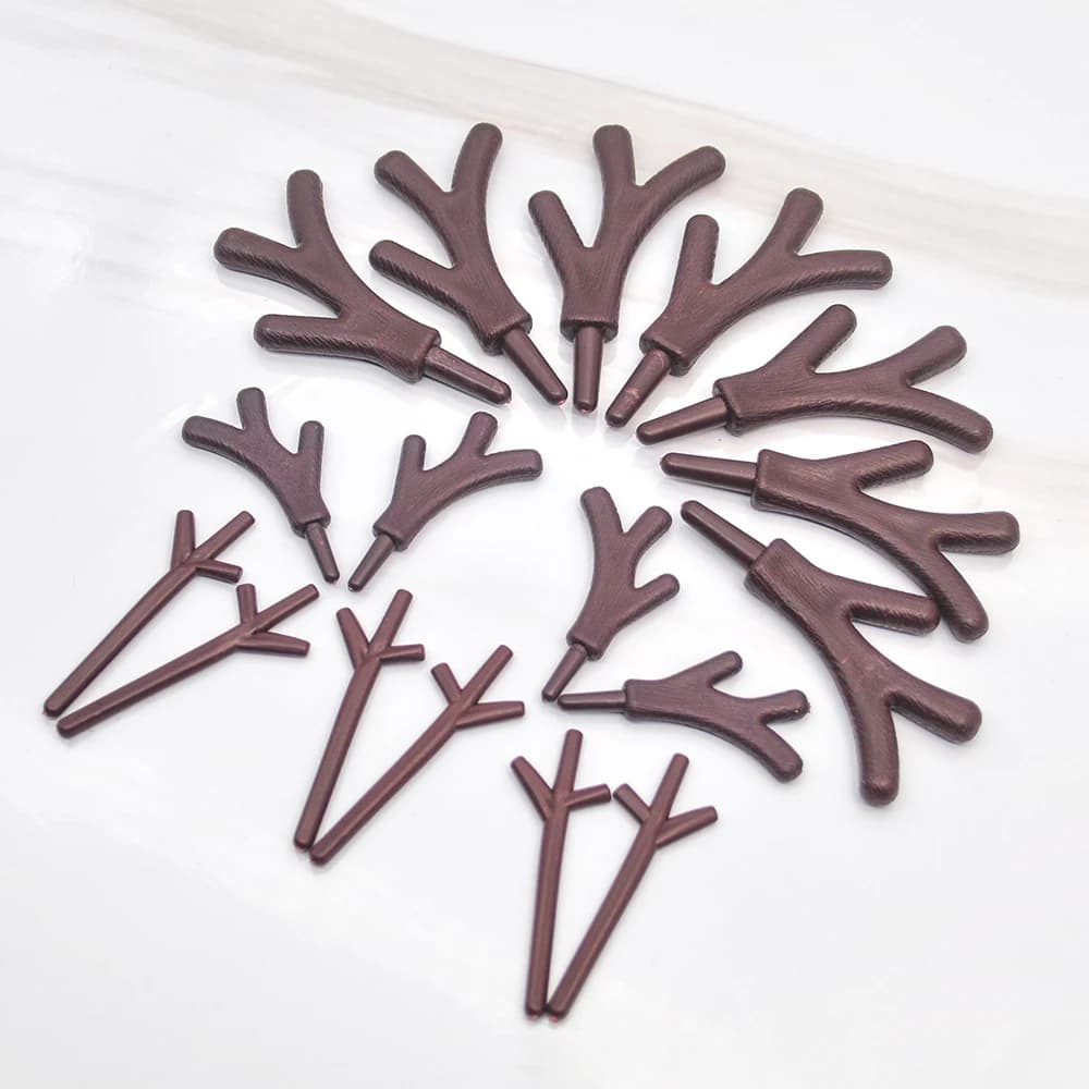 36 pièces Mini branche en plastique bois bonhomme de neige bricolage décoration couvre-chef de noël bonhomme de neige décoration artisanat bricolage accessoires