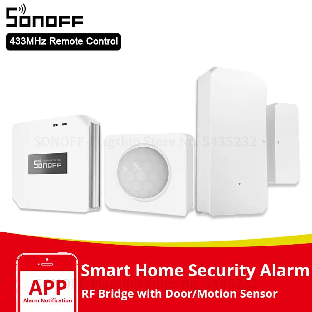 Itead SONOFF RF Bridge 433MHz sans fil Wifi télécommande PIR3 capteur de mouvement DW2 capteur de fenêtre de porte pour domotique intelligente