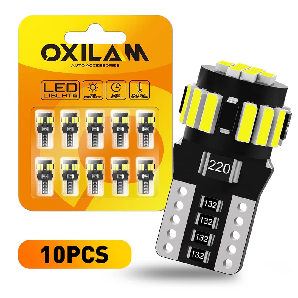 10x W5W T10 lumière LED Canbus 194 ampoule LED lampe de signalisation de Position de stationnement pour Mercedes Benz W203 W211 W204 W210 W124 W212 W202 W205