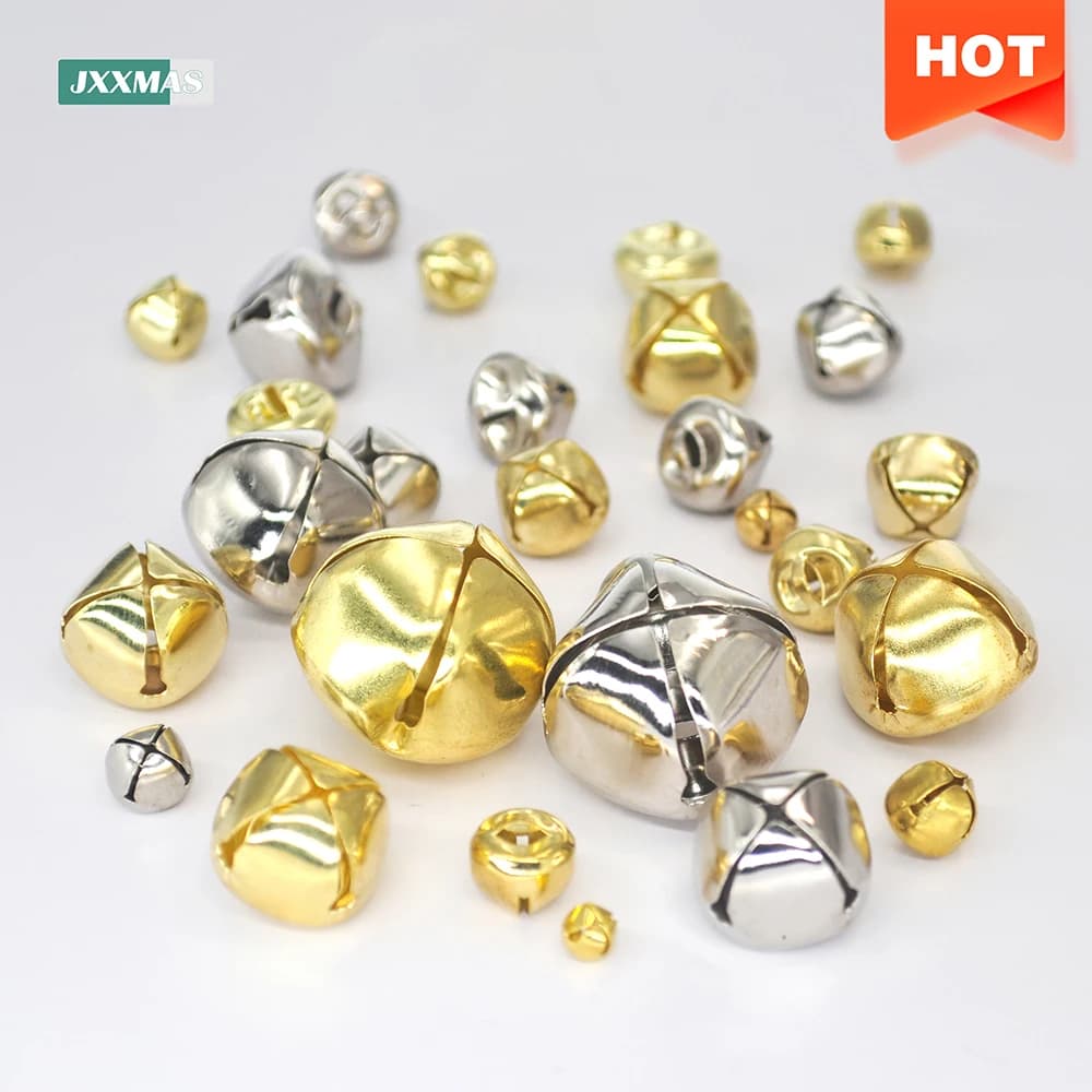 12-200 pièces de clochettes, perles décoratives, pendentifs clochettes croisées, clochettes pour collier de chat, accessoires pour loisirs créatifs DIY pour fêtes de Noël