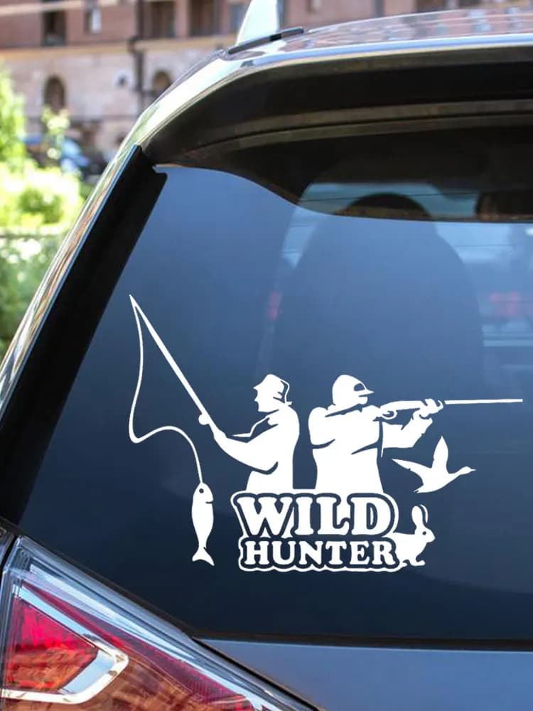 Autocollant en vinyle découpé à l'emporte-pièce, autocollant de voiture de chasse sauvage, étanche, auto ouvertement sur pare-chocs, lunette arrière, 40587 #