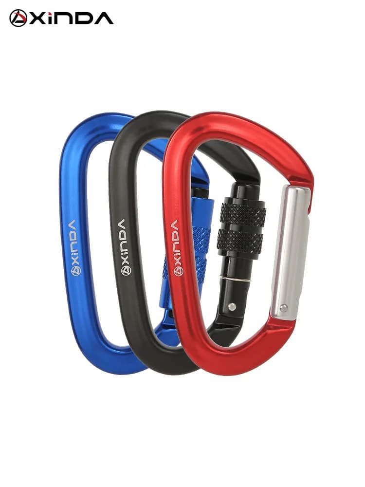 Xinda – boucle multifonctionnelle à tirage rapide pour l'extérieur, randonnée Camping, porte-clés, sac à dos, hamac, balançoire, mousqueton en forme de D pour clés