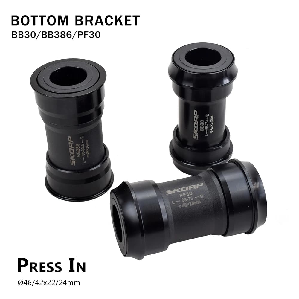 Support de pédalier en fibre de carbone pour vtt, pédalier, BB30, PF30, BB386, axe Central de pédalier, 46/42x24, 22mm