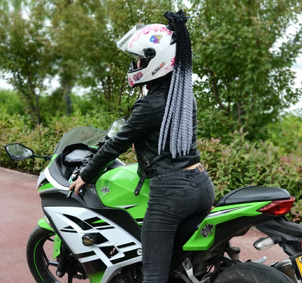 Casque de moto de style libre pour tous les coureurs, dreadlocks faits à la main, décoration punk, tresse sale, course de motocross, hommes et femmes, chaud et nouveau