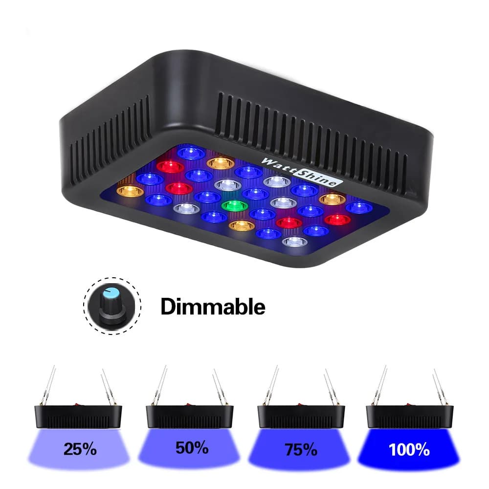 Lumière Led pour Aquarium à intensité variable 140W 180W, variateur de corail pour bol à poissons, récif marin, accessoires d'éclairage pour Aquariums