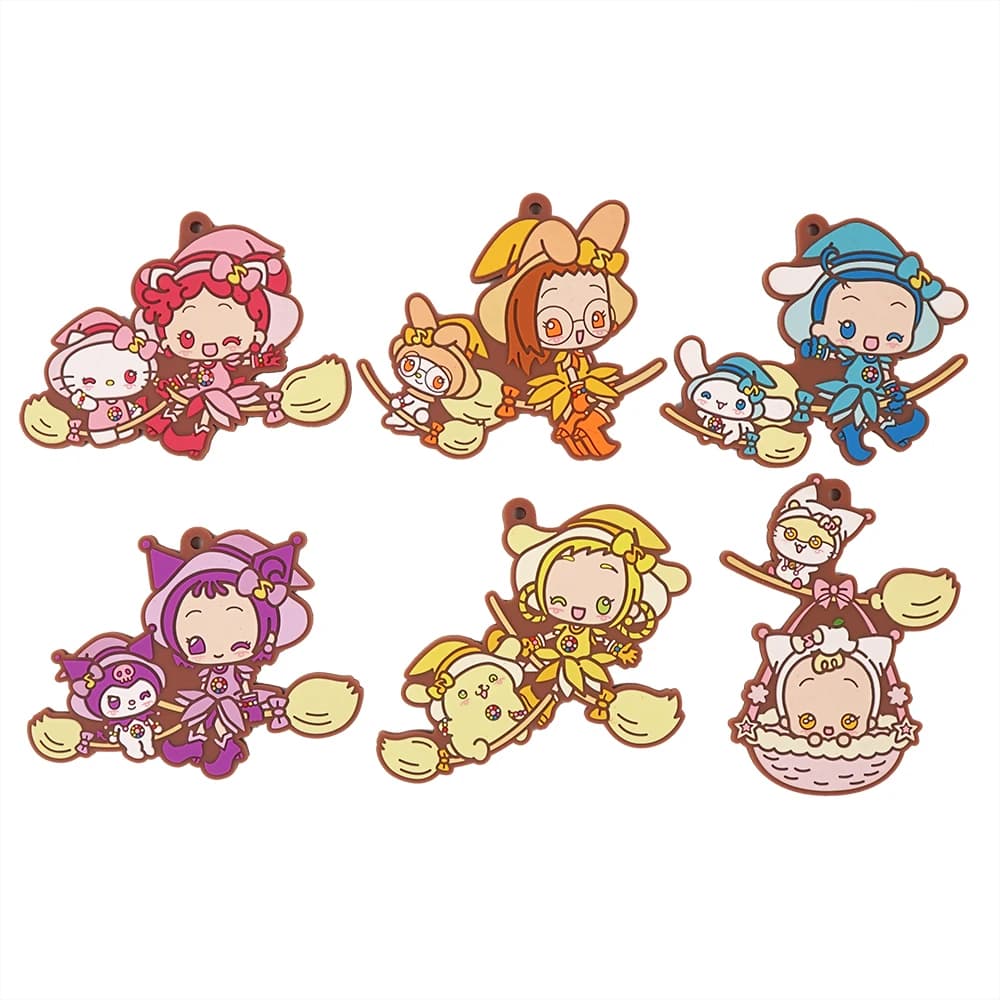 Porte-clés en PVC avec chaîne de perles, personnage d'anime Magical DoReMi, Harukaze Fujiwara Hazuki Senoo Aiko Segawa Onpu Asuka Momoko