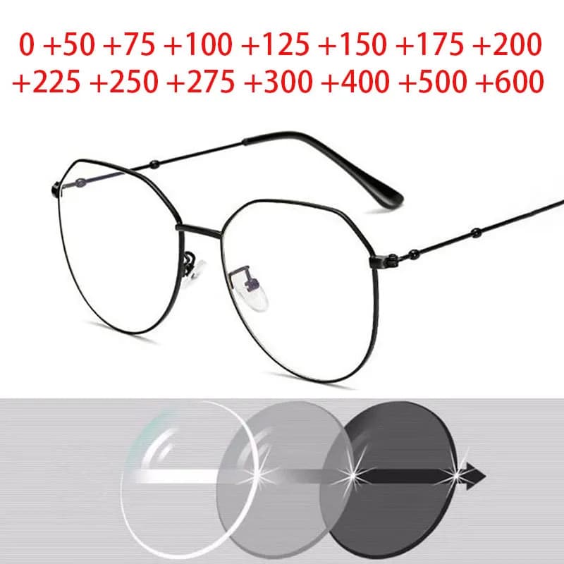 Lunettes de lecture polygone irrégulières en métal pour hommes et femmes, lunettes pour délinquants, + 0.5, + 0.75, + 1, + 1.25, + 1.5, + 2, + 2.5, + 3, + 3.5, + 4