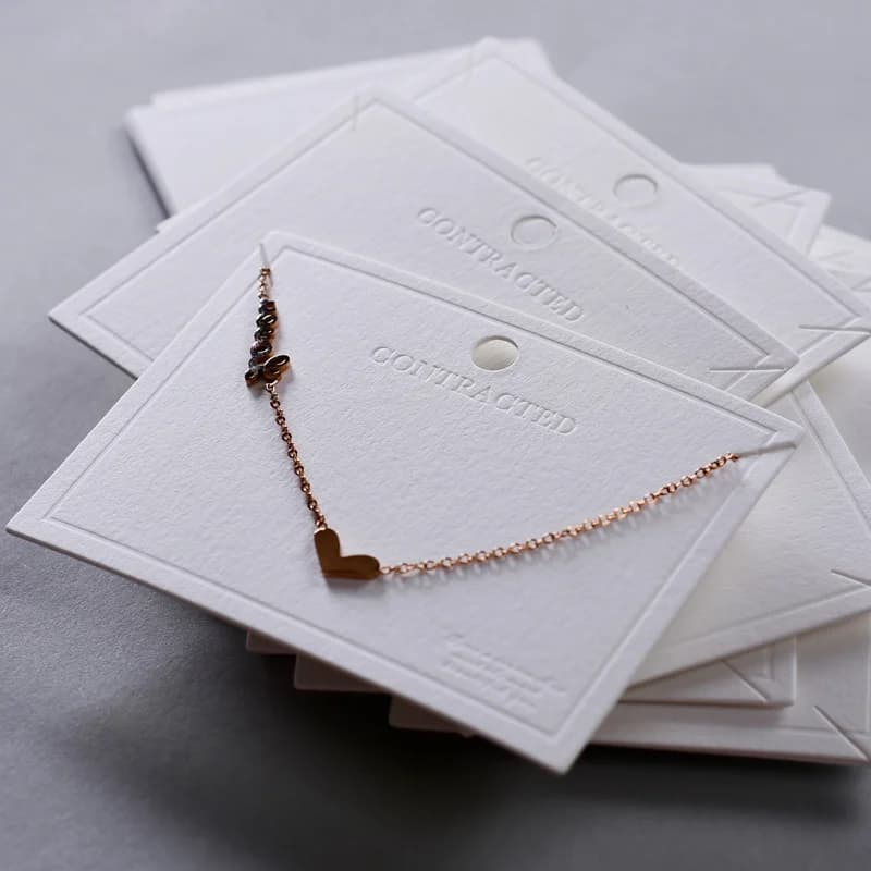 Étiquettes blanches pour collier, bracelet et boucles d'oreilles, accessoires de bricolage faits à la main, carte d'affichage de bijoux, offre spéciale, nouveau, 500 g/m2