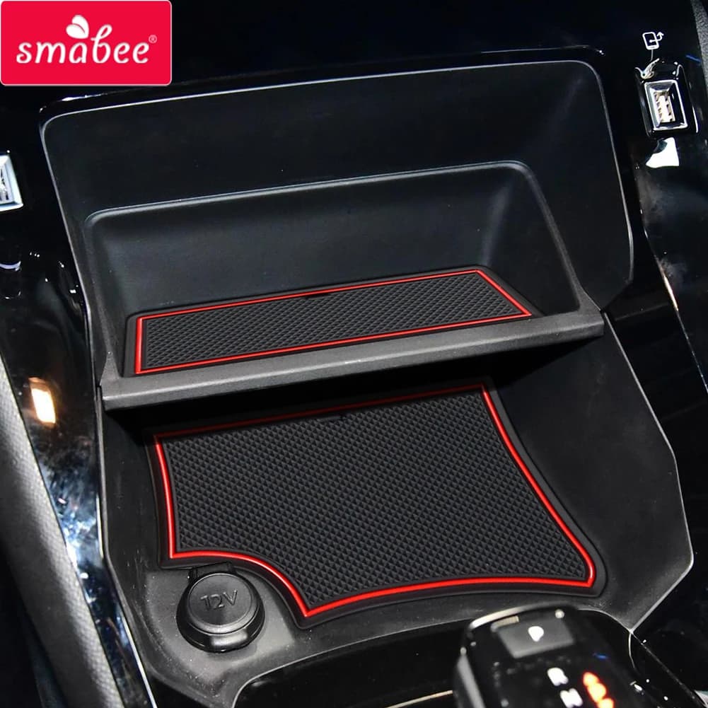 Smabee pour Peugeot 208 e-208 2019 - 2022 GT anti-dérapant porte fente tasse tapis accessoires porte tapis antidérapant tapis voiture autocollant support