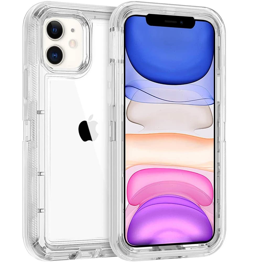 Coque de téléphone transparente antichoc pour iPhone, coque de téléphone unie brillante pour iPhone 15, 12, 11, 13, 14, 16Pro Max, SE, Poly XS, XSMAX, X, 6, 7, 8 Plus