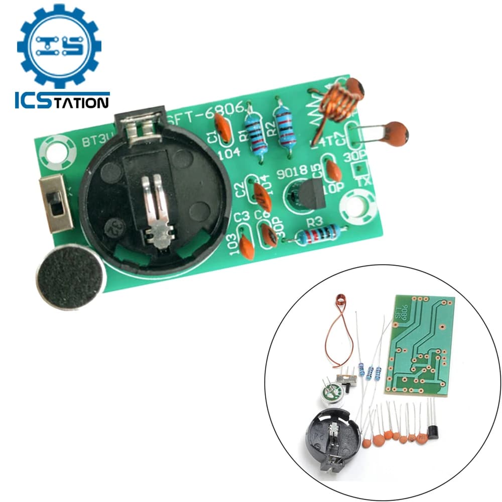 Kit de soudure radio FM avec microphone, kit électronique bricolage, modulation morte, carte récepteur sans fil, 88-108 MHz