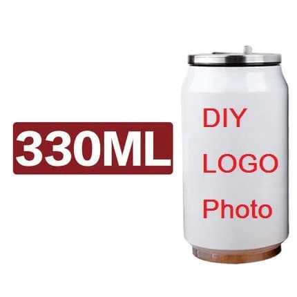 330ML Thermos Cola peut bricolage LOGO PHOTO nom texte impression colorée personnaliser personnaliser enfants cadeau garder froid boisson fraîche thé au lait