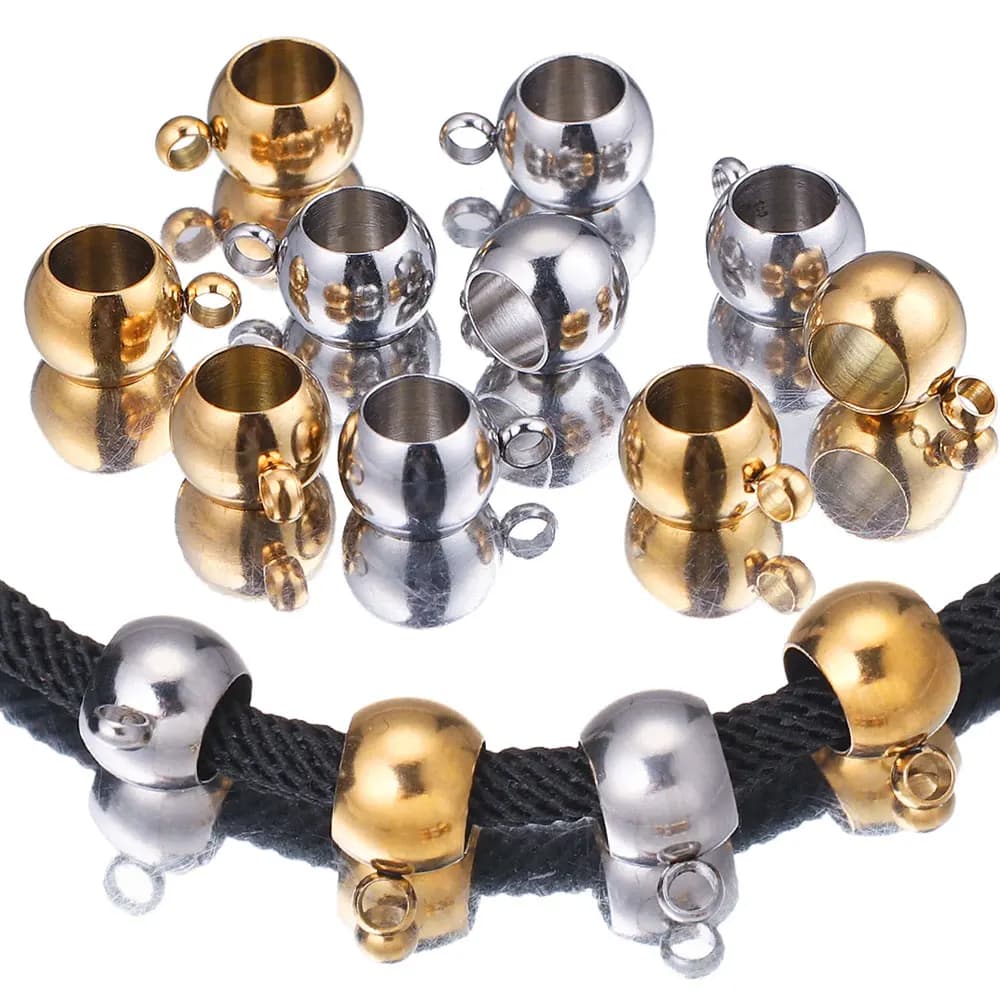 Fermoirs de bélière en acier inoxydable, connecteurs de pendentif, pince à breloques, pincement pour collier à faire soi-même, bijoux exécutifs, 3mm, 4mm, 5mm, lot de 20 pièces