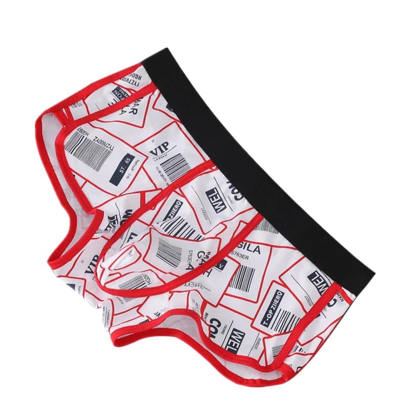 Boxer en coton imprimé pour Homme, sous-vêtement Sexy, culotte avec poche pour pénis, taille moyenne, nouvelle collection